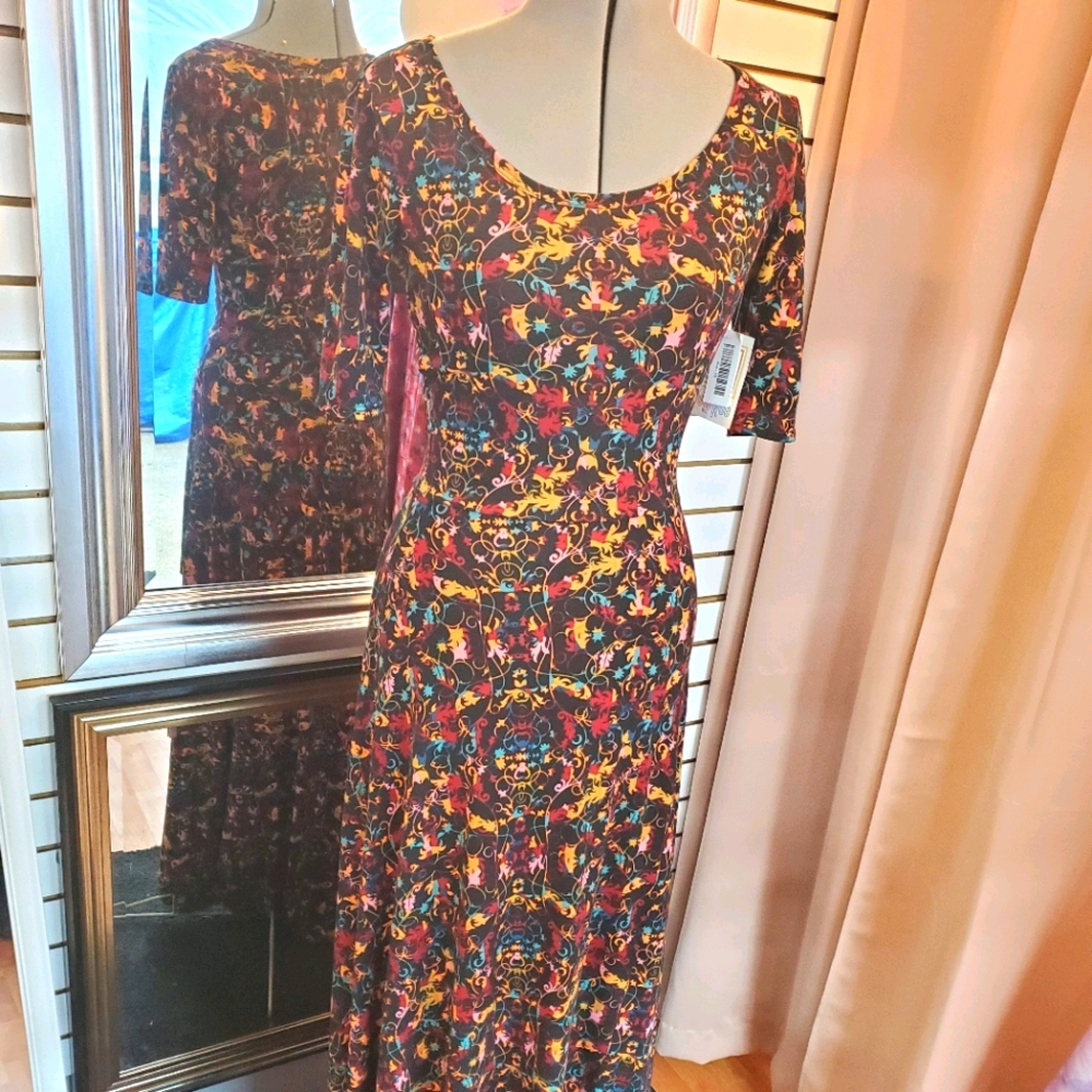 Luluroe Multicolored Maxi Dress xs